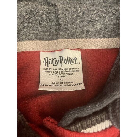 HARRY POTTER Unisex Adult Hogwarts Letterman Snap Hoodie Jacket / Size: Small - Picture 2 of 9
